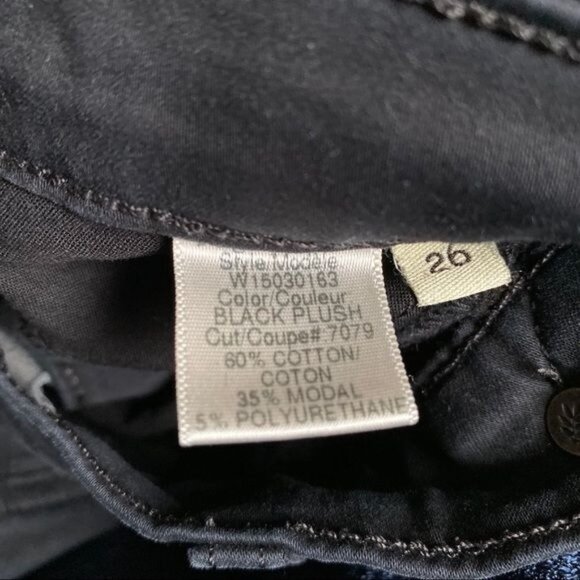 Rag & Bone Womens Black Plush Skinny Leggings Pants Size 26 Cotton Blend Stretch - Picture 5 of 5